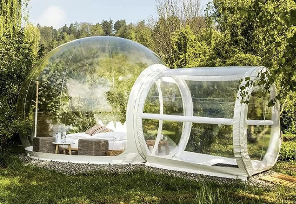 half transparent bubble tent