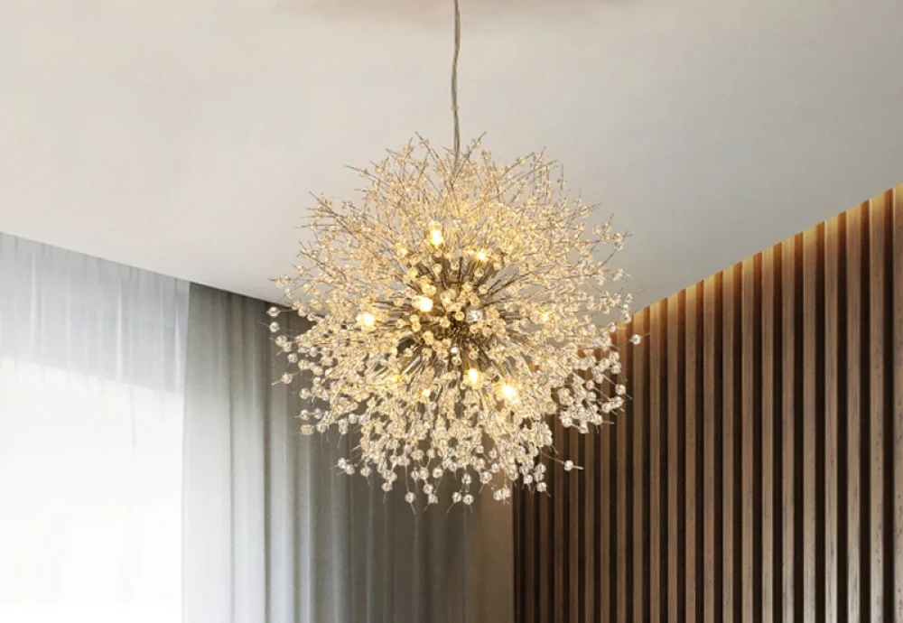 crystal chandelier flush mount light